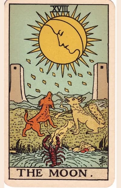 The Moon tarot card