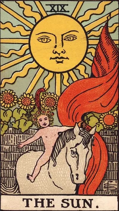 The Sun tarot card